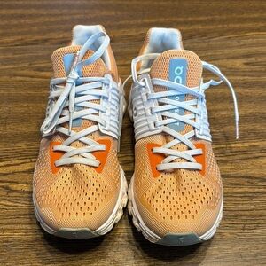 On Running Women's Athletic Shoes - Orange and White